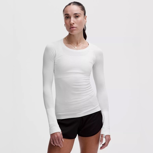 lululemon athletica Tops - lululemon athletica White Long-Sleeve Slim Performance Tee